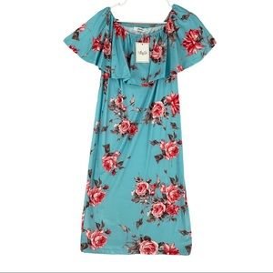 Miss Qee Women’s Sleeveless Floral Midi Dress Size S.